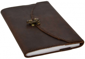 Dunkelbraunes ledergebundenes Notizbuch Dunkelbraunes ledergebundenes Notizbuch