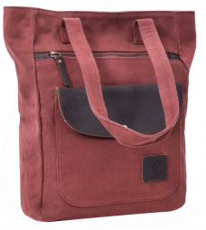 Roter Büffelleder... Roter Büffelleder Shopper mit Rucksackfunktion