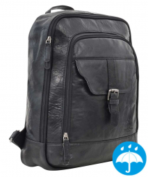 Robuster Büffelleder Rucksack in schwarz Robuster Büffelleder Rucksack in schwarz