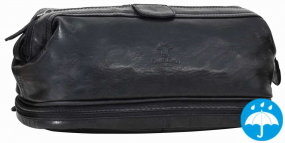 Robuste Büffelleder Kulturtasche in schwarz Robuste Büffelleder Kulturtasche in schwarz
