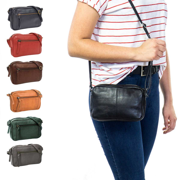 Umhängetasche Albane aus Leder auf Gusti Handtasche Gardenia aus Leder von Gusti