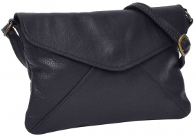 Kleine... Kleine Leder-Umhängetasche in schwarz