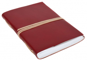 Notizbuch mit rotem Ledereinband DIN A4 Notizbuch mit rotem Ledereinband DIN A4