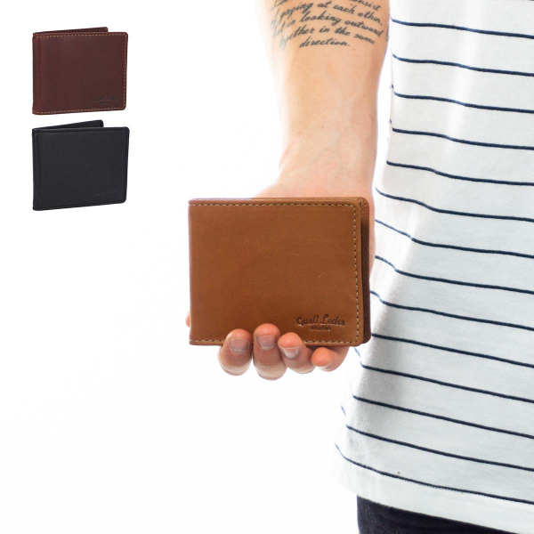 Gusti Leder Rani dise/ño Vintage Color Negro Monedero de Piel para Mujer
