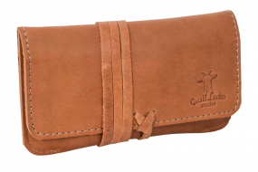 Hellbraune Tabaktasche... Hellbraune Tabaktasche aus Büffelleder