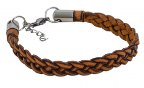Geflochtenes... Geflochtenes Lederarmband mit Karabinerverschluss