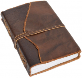 Braunes Büffelleder Notizbuch Braunes Büffelleder Notizbuch