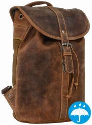 Brauner Cityrucksack aus Büffelleder Brauner Cityrucksack aus Büffelleder
