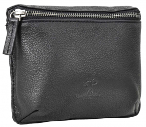 Kleine Leder-Gürteltasche in schwarz Kleine Leder-Gürteltasche in schwarz