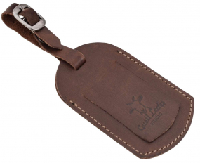 Dunkelbrauner Leder-Kofferanhänger Dunkelbrauner Leder-Kofferanhänger