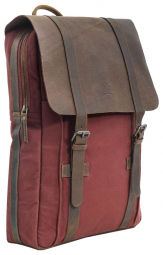 Canvas-Büffelleder Rucksack in rot Canvas-Büffelleder Rucksack in rot