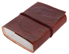 Ledergebundenes Notizbuch mit Elefanten-Motiv DIN B7 Ledergebundenes Notizbuch mit Elefanten-Motiv DIN B7