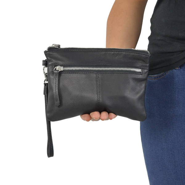 Gusti Leder /'Maisie/' Umhängetasche Handtasche Ledertasche Damentasche Schwarz