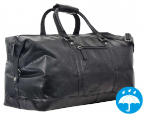 Robuste Leder-Reisetasche in schwarz Robuste Leder-Reisetasche in schwarz