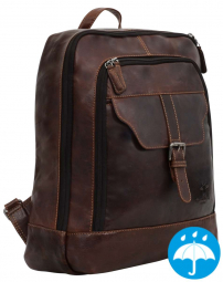 Robuster Büffelleder... Robuster Büffelleder Rucksack in dunkelbraun